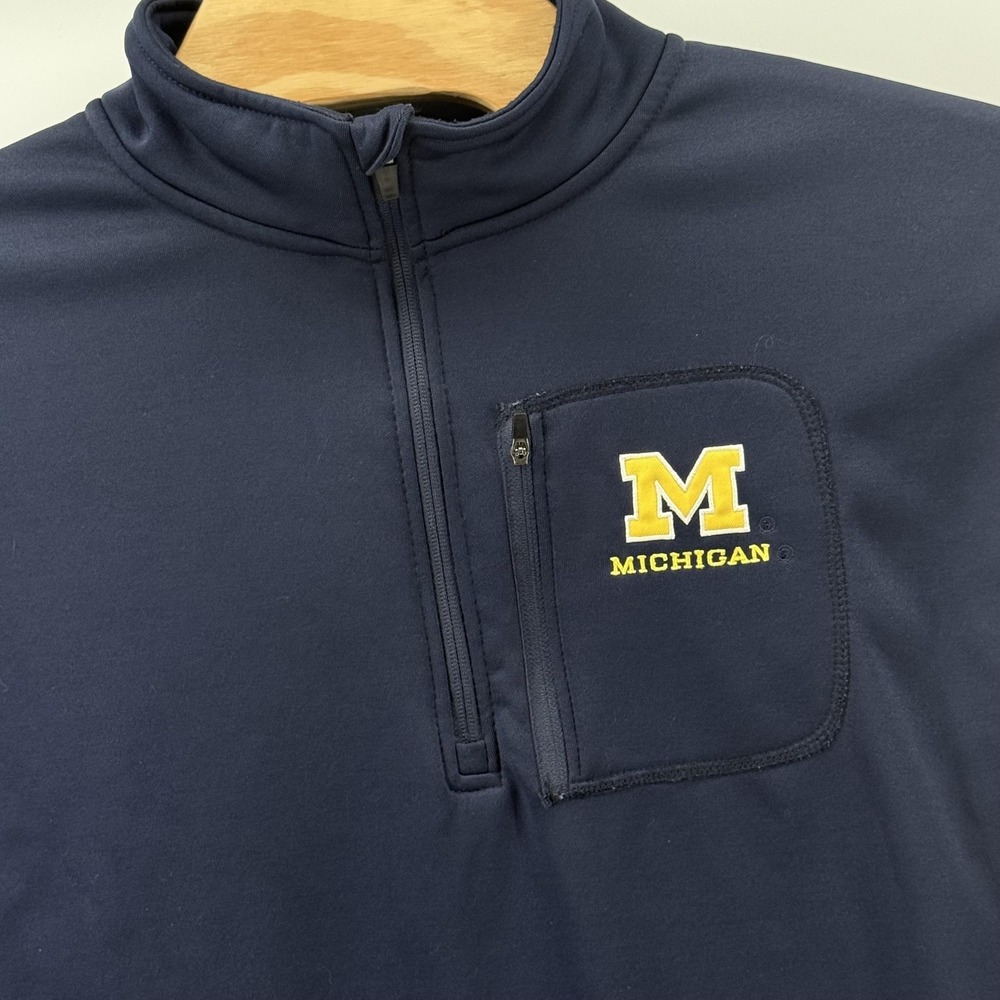Michigan Wolverines Pullover Mens XL Colosseum Quarter Zip Athletic NCAA College